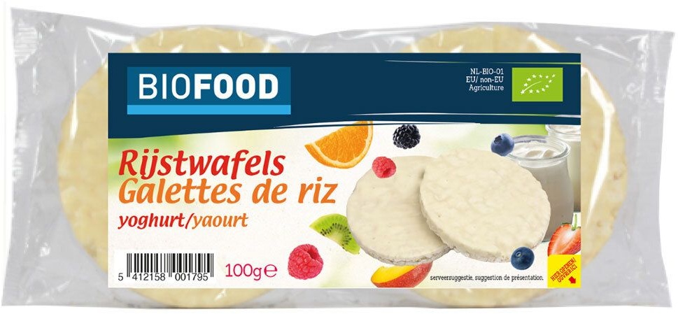 BIOFOOD Galettes de riz yaourt BIO 100 g Aliment
