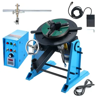 Vevor Schweißdrehtisch 80 W Schweißpositionierer 1-12 U/min Manipulator 30 kg(Horizontal)/15 kg(vertikal) Drehtisch 0–90° Neigungswinkel
