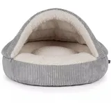 Mypado Cord Hundehöhle Timon Größe M Grau Visco Füllung