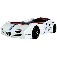 Xlmoebel Autobett Neues Möbelstück für das Kinderzimmer: Autobett Rennwagen mit Matratze (Autobett), Hergestellt in Europa weiß