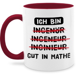 Shirtracer Tasse Ich bin gut in Mathe I Ingenieur Geschenk Mathematiker, Keramik, Kaffeetasse Job Geschenk rot