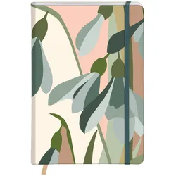 Clairefontaine 4x La Vie en Vosges, Notizbuch mit festem Einband A5 14,8x21 cm, 48 Blatt liniert, mit Gummizugverschluss, sortiert - 83493C