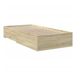 vidaXL Bettgestell 90 x 200 cm Schubladen Sonoma