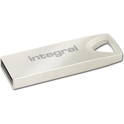 Integral USB2.0 DRIVE ARC METAL USB-Stick USB Typ-A 2.0 (16 GB, USB A, USB 2.0), USB Stick, Silber