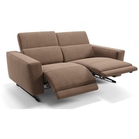 Sofanella 2-Sitzer Sofanella Stoffgarnitur ALESSO 2-Sitzer Couch Relaxsofa in Hellbraun braun