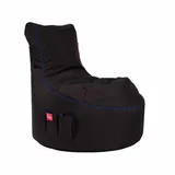 GAMEWAREZ Gaming Sitzsack Classic - Fabric Arctic Blizzard (Schwarz/Blau)