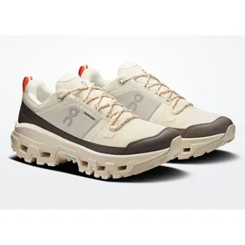 On Cloudrock Low WP Damen Wanderschuhe-Beige-7,5