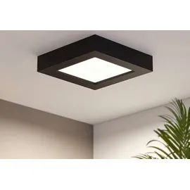 PRIOS LED-Deckenlampe Alette, schwarz, 12 W, CCT, dimmbar - Schwarz