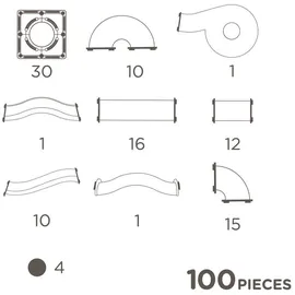 cleverclixx Kugelbahn 100 Teile