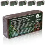 yourGEAR feinkörnige Kokoserde 54 L - 6x650g gepresste Blumenerde nachhaltige Aussaaterde aus Kokosfasern 100% Bio ungedüngt torffrei