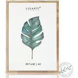 LIGARTI Ligarti® Bilderrahmen Din A3 30x42 (Made in EU) I Rahmen aus Echtholz I Holzbilderrahmen, Holzrahmen in 29,7x42 Eiche I Picture Frame Eiche
