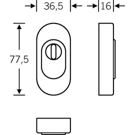 FSB Schutzrosette oval 73 3249 Edelstahl