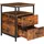 VASAGLE Nachtschrank 45 x 45 x 60 cm Braun/Schwarz