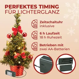 CASARIA Weihnachtsbaum künstlich 36cm Timer