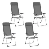 vidaXL Campingstuhl Klappbar Grau