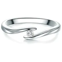 Trilani Ring aus Sterling Silber mit Zirkonia in silber | Gr.: 63