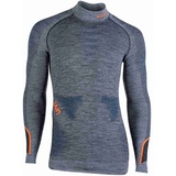 Uyn Ambityon Funktionsshirt Turtleneck Herren black melange/atlantic/orange shiny XXL