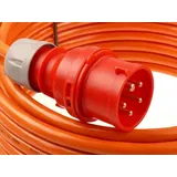 maxgo® CEE Starkstromkabel H07BQ-F PUR 5G1,5 5x1,5 16A IP44 15m Elektro-Kabel, (1500 cm), 5x1.5mm2