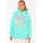 Zwillingsherz Hoodie Meer Strand Küste mit Kapuze, Pailletten-Schriftzug und aufgesticktem Anker-Motiv grün S/M (36/38)