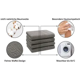 ZOLLNER Handtuchset 4-tlg. grau