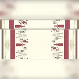 Sovie HORECA Tischdeckenrolle Celebration in Champagner-Bordeaux aus Linclass® Airlaid 120 cm x 25 m, 1 Stück - Feier Sekt Wein Glas Silvester Gebur