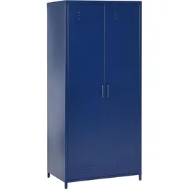 Beliani Varna Garderobenschrank 76 x 50 x 171 cm blau