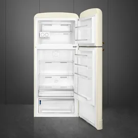 Smeg FAB50RCRB5 Retro-Kühl-Gefrierkombination (400 l, 1921 mm hoch, Creme)