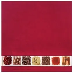 framsohn Geschirrtuch Frottier 'Gewürze' 50 x 50 cm Bordeaux - Rot