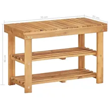 vidaXL Schuhregal 70 x 32 x 46 cm massivholz akazie