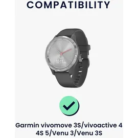 kwmobile Smartwatch Ladekabel für Garmin vivomove 3S / vivoactive 4S 5 / Venu 3 / Venu 3S USB-C Ladekabel für Smartwatch - Smart Watch Aufladek... - Schwarz