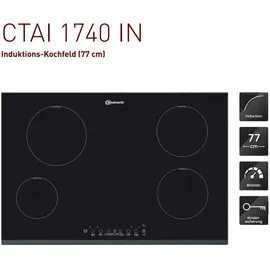 Bosch Herdset Bosch Backofen + Bauknecht Induktionskochfeld autark 77cm