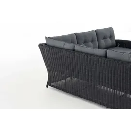 CLP Sierra Gartengarnitur Polyrattan grau/schwarz