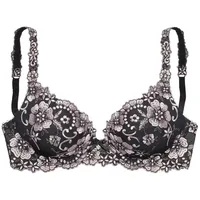 LASCANA Push-up-BH Damen schwarz-rose Gr.85C