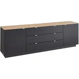 Innostyle Core TV-Sideboard 240x77x44 cm Schwarz/Holzwerkstoff