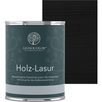 Lignocolor® Holzlasur (750ml Schwarz) schützende Lasur für Außen & Innen Wasserbasis