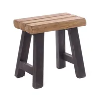 DESIGN DELIGHTS Sitzhocker Rustic 42 x 41 x 29 cm Schwarz