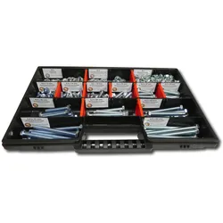 480 tlg Sechskantschrauben Sortiment mit Muttern Unterlegscheiben Federringen M6 // 12mm-80mm  Schrauben Set