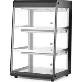 HENDI Beheiztes Thekendisplay, Schwarz, 220-240V/500W, 472x447x(H)775mm