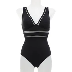 OLYMPIA Damen Badeanzug Badeanzug, schwarz/natur, 42D