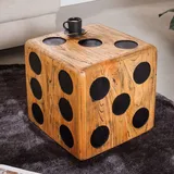 Riess-Ambiente Cube Beige Mindiholz 41 x 41 x 41 cm