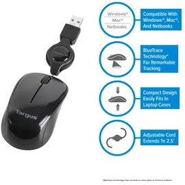 Targus Compact Optical MouseCompact Blue Trace Mouse (AMU75EU)
