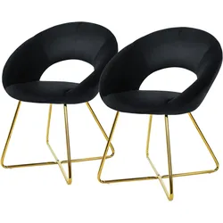 ML-Design 2er Set Esszimmerstühle Stühle Polsterstühle Wohnzimmerstühle Küchenstühle Samt