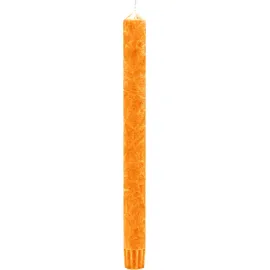 Kerzenfarm Hahn Stearin Stabkerze Set 4 Stück orange