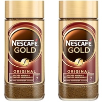 NESCAFÉ GOLD Original, löslicher Bohnenkaffee, Instant-Kaffee aus erlesenen Kaffeebohnen, koffeinhaltig, 2er Pack (1 x 100g)