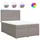 vidaXL Boxspringbett 140 x 200 cm Taupe