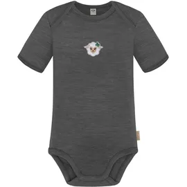 normani Outdoor Sports Baby Merino Body Kurzarm Tauranga in Anthrazit | Gr.: 74