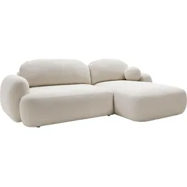 Mirjan24 Eckcouch Boucle 2-Sitzer Beige