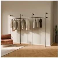 PAMO Kleiderständer Wandmontage 296 x 32 x 222 cm