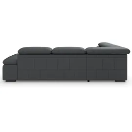 Home Affaire "Alberto L-Form", schwarz, B:272cm H:73cm T:226cm, Luxus-Microfaser Lederoptik (100% Polyester);Luxus-Microfaser weich (9)0% Polyester / 10% Polyamid;Luxus-Microfaser Vintageoptik (100% Polyester);Microfaser Antiklederoptik (100% Polyester),