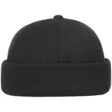 Lipodo Dockermuetze Schirmmuetze meliert Fleecefutter Herren Herbst Winter schwarz One Size - Einheitsgröße
